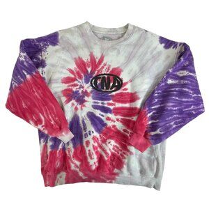 Aritzia TNA Cozy AF Fleece Tye Dyed Sweatshirt Sz 2 Womens Cotton